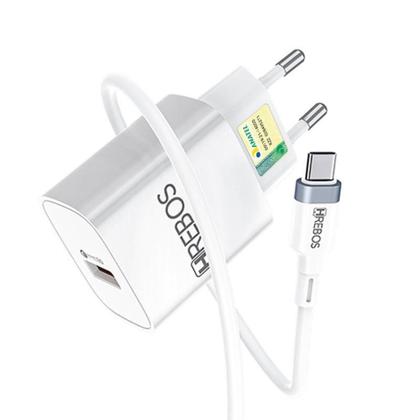 Imagem de Carregador Turbo + Cabo Tipo C Usb-C Smartphone Celular Original Hrebos
