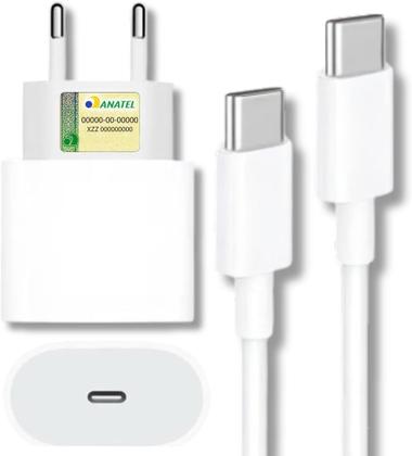 Imagem de Carregador Turbo Cabo Usb C Fonte 30W Ultra Rapido Compatível Modelo iPhon 15 16 17 Original