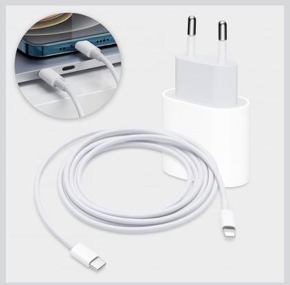 Imagem de Carregador Turbo Cabo Usb C Lightning Fonte 20W Compatível Modelo iPhon SE 11 12 13 14 Original Inova