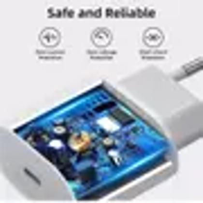 Imagem de Carregador Turbo Cabo Usb C Lightning Fonte 20W Ultra Rapido Compatível Modelo iPhon 12 13 14 Inova