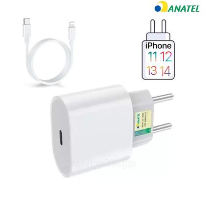 Imagem de Carregador Turbo Com Cabo Usb C Lightning Fonte 20W Ultra Rapido Compatível Modelo iPhon 11 12 13 14 Original Inova