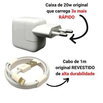 Imagem de Carregador Turbo Fonte 15W + Cabo para USB-C Compatível Iphone 11 12 13 14 Max X XR XS