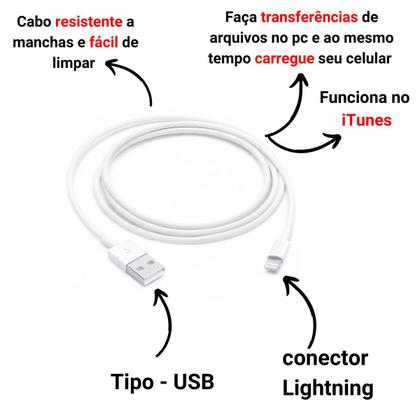 Imagem de Carregador Turbo Fonte 15W + Cabo para USB-C Compatível Iphone 11 12 13 14 Max X XR XS