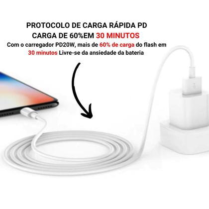Imagem de Carregador Turbo Fonte 15W + Cabo para USB-C Compatível Iphone 11 12 13 14 Max X XR XS
