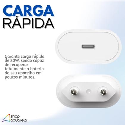 Imagem de Carregador Turbo Fonte 20w Tipo c e Lightning
