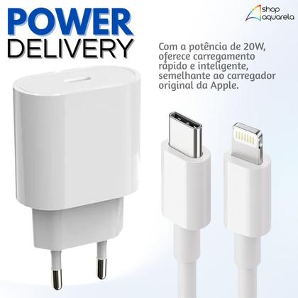 Imagem de Carregador Turbo Fonte 20w Tipo c e Lightning