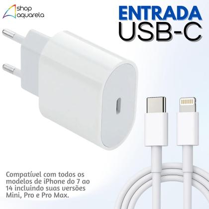 Imagem de Carregador Turbo Fonte 20w Tipo c e Lightning