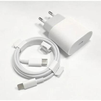 Imagem de Carregador Turbo Fonte 20w Usb-c+ Cabo Tipo-c Compatível com iphone 15 15 pro 15 plus