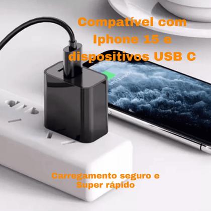 Imagem de Carregador Turbo Power 50W - Black + Cabo Tipo USB-C compatível com diversos modelos