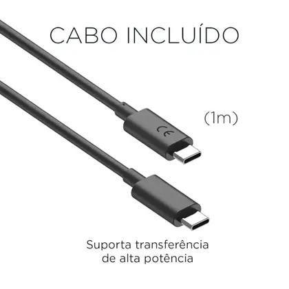 Imagem de Carregador turbo tipo C fonte 168w cabo compatível com motorola samsung carga ultra rápida