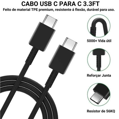 Imagem de Carregador Turbo Tipo - C Fonte 25W + Cabo Compatível com Samsung Galaxy Carga Ultra Rápida