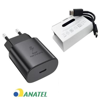Imagem de Carregador Turbo Tipo - C Fonte 45W + Cabo Compatível com Samsung Galaxy Carga Ultra Rápida