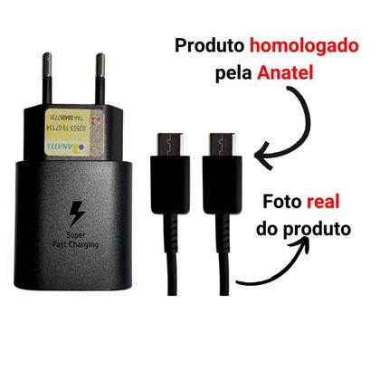 Imagem de Carregador Turbo Tipo - C Fonte 45W + Cabo Compatível com Samsung Galaxy Carga Ultra Rápida