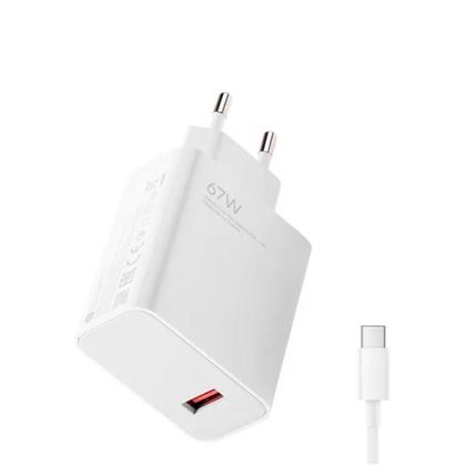 Imagem de Carregador Turbo UsbC 67W Compatível com Xiaomi Note 11 12 13 Poco X3 X4 X5 X6 Pro