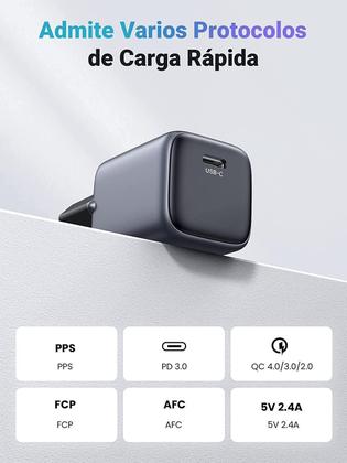 Imagem de Carregador Ugreen 30W Pd Gan Rápido Tipo-C Portátil