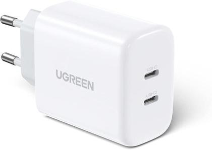 Imagem de Carregador Ugreen Gan 40W Pd Dual Usb-C 20W Rápido Portátil