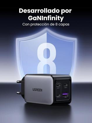 Imagem de Carregador Ugreen Nexode 65W Ganinfinity 3 Usb C E 1 Usb A