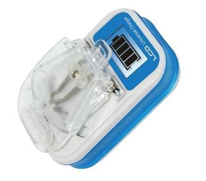 Imagem de Carregador Universal Digital LCD Bivolt Bateria Celular USB preto