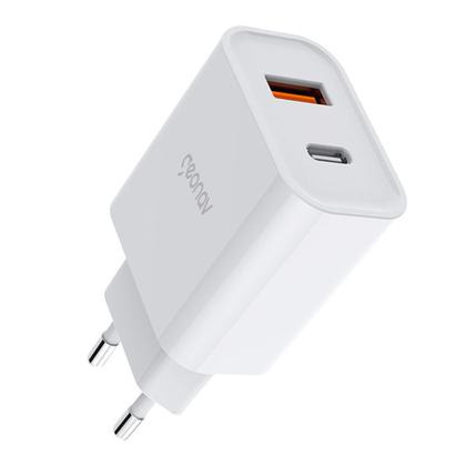 Imagem de Carregador USB-A e USB-C Ultrarrápido PD 20W + QC 3.0 18W