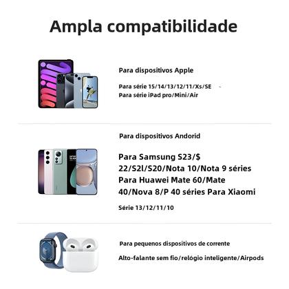 Imagem de Carregador USB-C GAN 35W - Carregamento Rápido PD 3.0 e QC 3.0 para iPhone 15/14/13/Pro e Samsung/Xiaomi