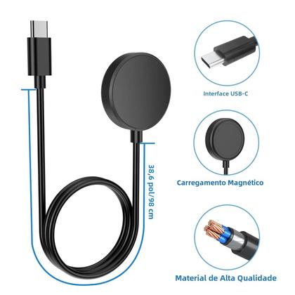 Imagem de Carregador USB-C Para Smartwatch, Substituição Para Samsung Galaxy Watch 7 6 6 Classic 5 pro 5, Cabo