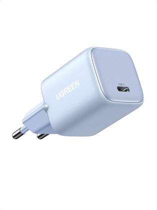 Imagem de Carregador USB C rápido UGREEN Nexode 30W GaN PD3.0 PPS QC4+ SCP FCP AFC Suporta 25W 20W (azul)