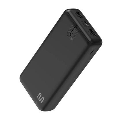 Imagem de Carregador USB Portátil 20000mAh com Luz Indicadora de Bateria, Preto, CB174, MULTI