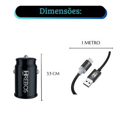 Imagem de Carregador Veicular 18w Compatível com Xiaomi Poco M3 M4 M5 X3 X4 X5