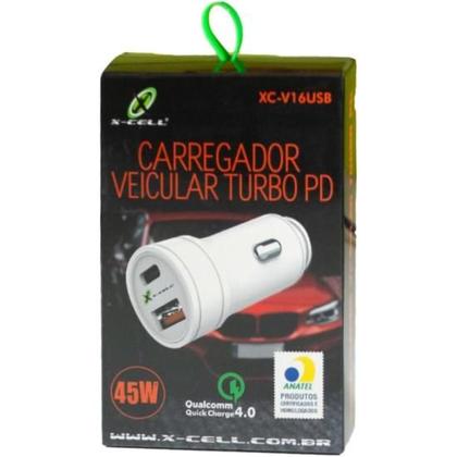 Imagem de Carregador Veicular USB Para USB-C Flex XC-V16USB