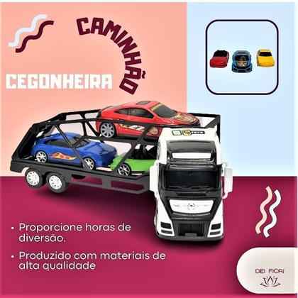 Imagem de Carreta Caminhão Cegonheira 54 Cm Carga C/ 3 Carrinhos Truck