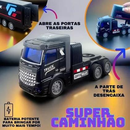 Imagem de Carreta Caminhão Controle Remoto Recarregável Truck Blink
