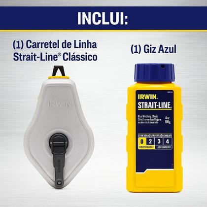 Imagem de Carretel de Linha de Marcação IRWIN Mach 6 com Giz Azul 30 Metros