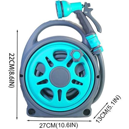 Imagem de Carretel de mangueira doméstico simples portátil, bico com manivela de 7 funções PVC HSSG23