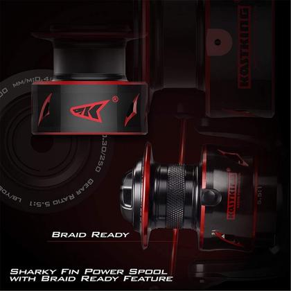 Imagem de Carretel de pesca giratório KastKing Sharky Baitfeeder III 4000