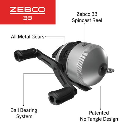 Imagem de Carretel de pesca Zebco 33 Spincast Bite Alert Graphite