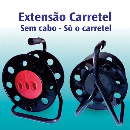 Imagem de Carretel Extensão Profissional 250mm para 3 Tomadas 20A S/ Plug