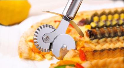 Imagem de Carretilha Dupla em Aço Inox Para Massa Pizza Pastel