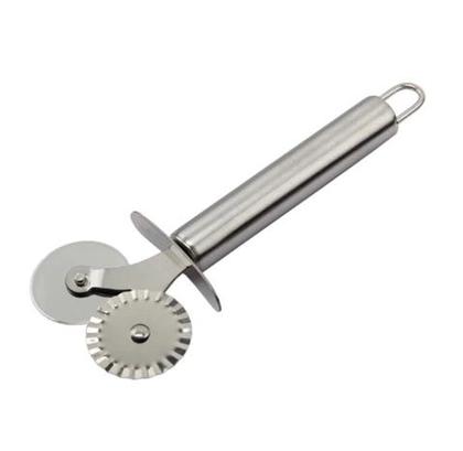 Imagem de Carretilha Dupla em Aço Inox Para Massa Pizza Pastel