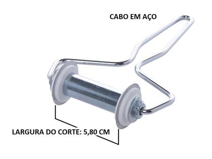 Imagem de Carretilha Rolo para cortar massas 5,80cm pastel lasanha corta fácil AND