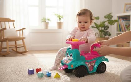 Imagem de Carrinho Andador Interativo Ketokinha Dog Menina Rosa