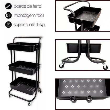 Imagem de Carrinho Auxiliar Com Rodinhas Multiuso
