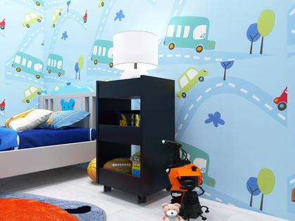 Imagem de Carrinho Auxiliar com Rodinhas Suporte para Esmalte Salão de Beleza Manicure Organizador 3 Prateleiras Preto