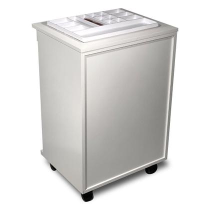 Imagem de Carrinho auxiliar de apoio estética - com 03 nichos e rodinhas