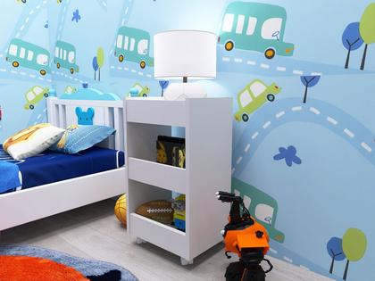 Imagem de Carrinho Auxiliar Multiuso com Rodinhas Banheiro Quarto Cozinha Escritório Organizador 3 Prateleiras Branco