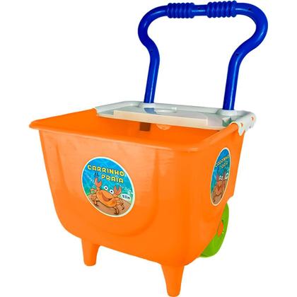 Imagem de Carrinho Balde De Praia Infantil Kit C/ 5 Peças Para Brincar Areia Tilin Brinquedos