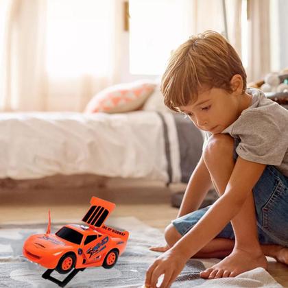 Imagem de Carrinho Bate Volta Lança Disco Luz Emite Som Sirene