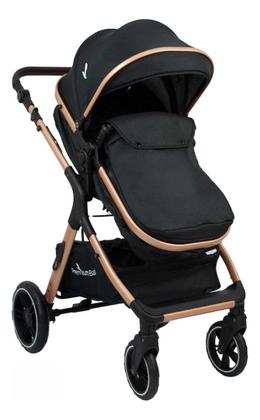 Imagem de Carrinho Bebê Conforto +base Kansas Premium Baby Gold Black