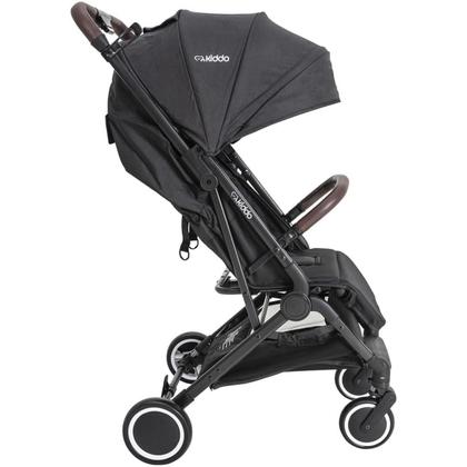 Imagem de Carrinho Bebê Kiddo Sprint Berço Passeio Fecha Uma Mão Capota Retrátil FPS 50+ Reclinável Leve Compacto Dobrável Para Viagem 0 a 15 Kg Preto com Cinza