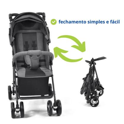 Imagem de Carrinho Bebe Passeio Dobrável Reclinável Travel System Infantil MultiKids