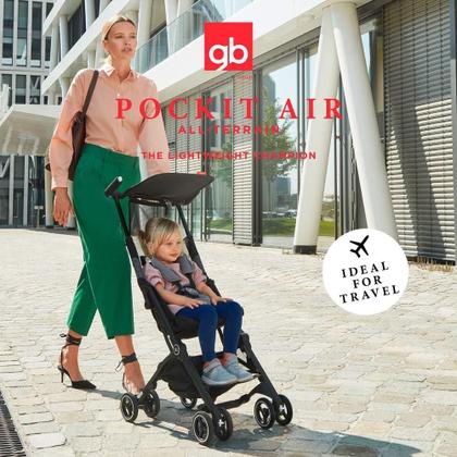 Imagem de Carrinho Bebê Pockit Air All-terrain Velvet Black 15kg Cor Preto Chassi Preto